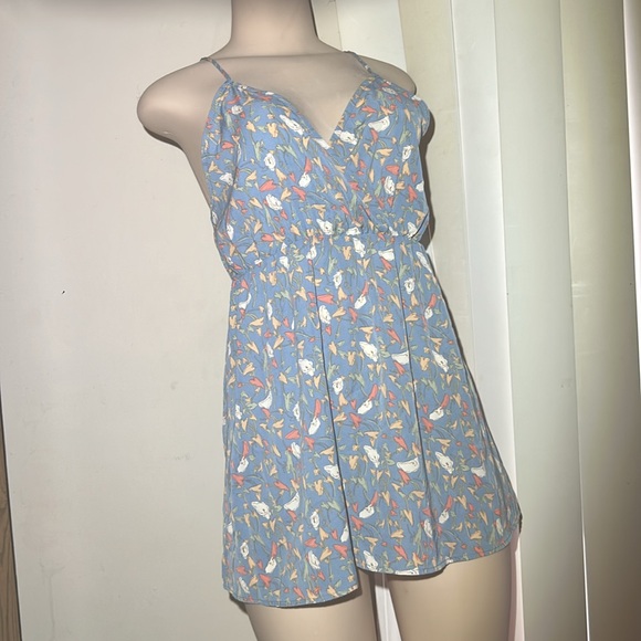 Perfectly Priscilla Blue & Orange Blouse Size S - Picture 1 of 15